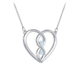 Entwined Infinity Heart Necklace