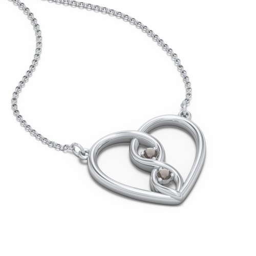 Entwined Infinity Heart Necklace