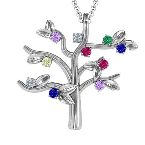 Family Forever 10-Stone Family Tree Necklace