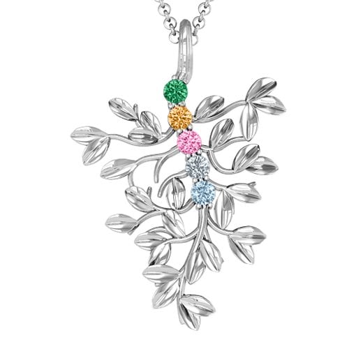 Roots Of Love 5-Stone Family Tree Necklace