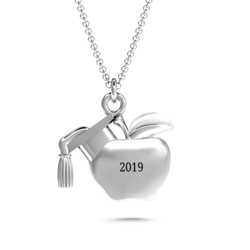 An Apple A Day Graduation Necklace