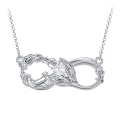 Magical Mermaid Infinity Necklace – 9kt Yellow Gold with Cubic Zirconia