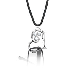 A Heart to Love Triple Stone Eyeglasses Pendant