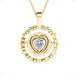 Fancy Flip Pendant in 9K Solid Yellow Gold