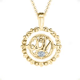 Fancy Flip Pendant in 9K Solid Yellow Gold