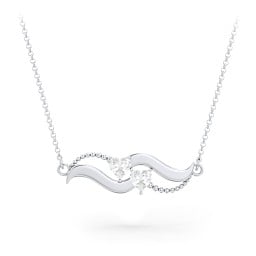 Hearts on a Wave Pendant