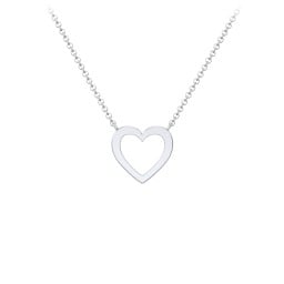 Sterling Silver Cutout Heart Pendant