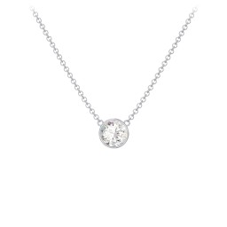 Sterling Silver Cubic Zirconia Solitaire Pendant
