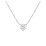 Sterling Silver Cubic Zirconia Solitaire Heart Pendant