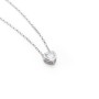Sterling Silver Cubic Zirconia Solitaire Heart Pendant