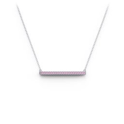 Horizontal Bar Necklace with Gemstones