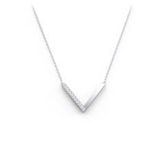 "V" Necklace with Gemstones