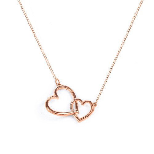 Linked Hearts Pendant – 9kt Rose Gold