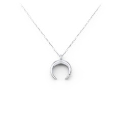 Crescent Horn Pendant – Sterling Silver