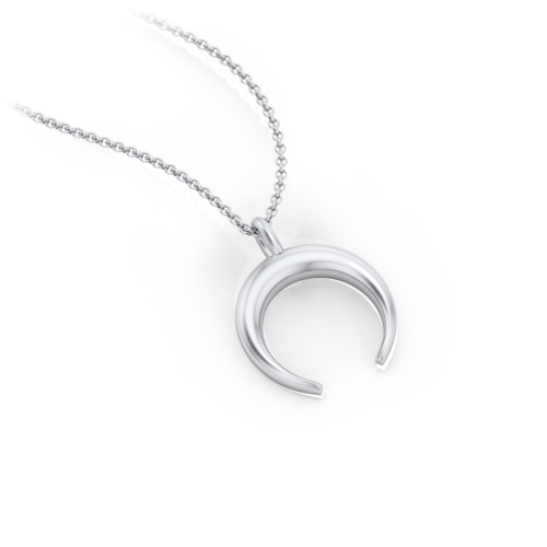 Crescent Horn Pendant – Sterling Silver