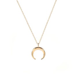 Crescent Horn Pendant in 9K Solid Yellow Gold