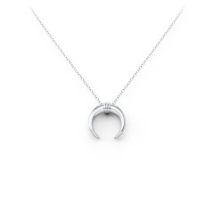 Wrapped Horn Pendant – Sterling Silver