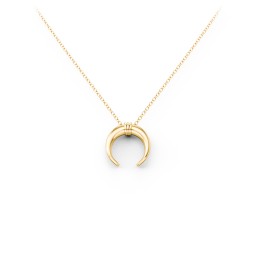 Wrapped Horn Pendant in 9K Solid Yellow Gold