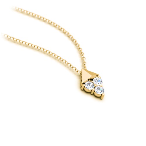 Diamond Shape Pendant with Gemstones