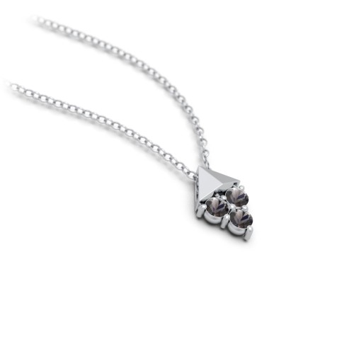 Diamond Shape Pendant with Gemstones