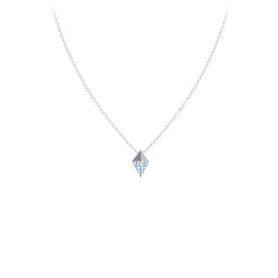 Diamond Shape Pendant with Gemstones in 925 Sterling Silver with Blue Topaz