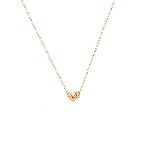 Puffed Heart Pendant – 9kt Yellow Gold