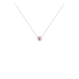 Solitaire 2mm Round Gemstone Pendant