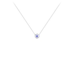 Solitaire 2mm Round Gemstone Pendant