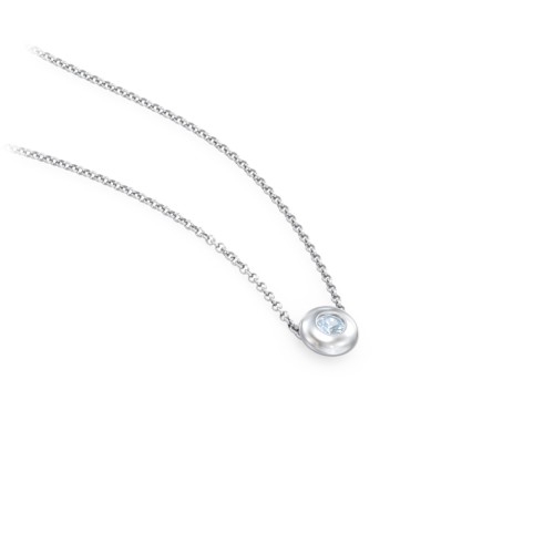 Solitaire 2mm Round Gemstone Pendant