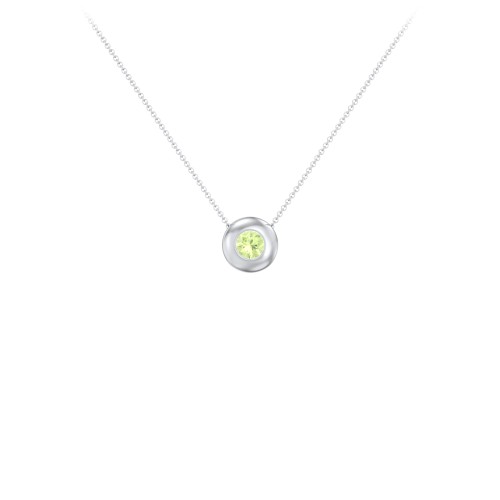 Solitaire 4mm Round Gemstone Pendant