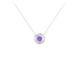 Solitaire 5mm Round Gemstone Pendant