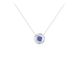 Solitaire 5mm Round Gemstone Pendant