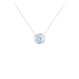Solitaire 5mm Round Gemstone Pendant