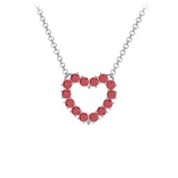 Dual Birthstone Heart Pendant
