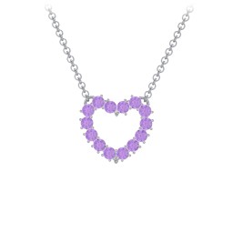 Dual Birthstone Heart Pendant