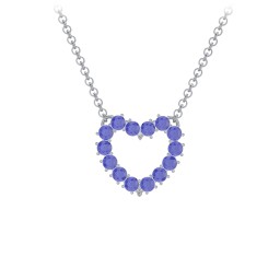 Dual Birthstone Heart Pendant