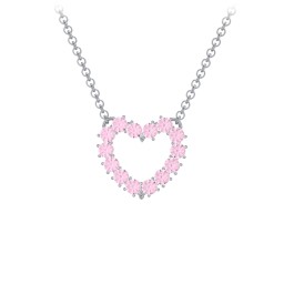 Dual Birthstone Heart Pendant