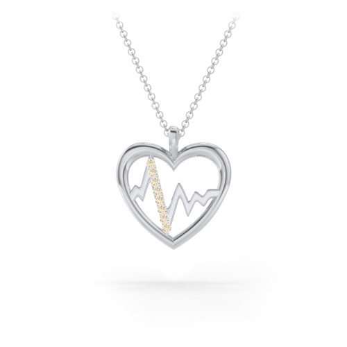 Heartbeat Pendant with Accents