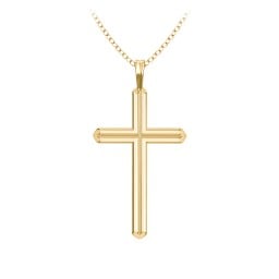 Cross Pendant with Heart Bars