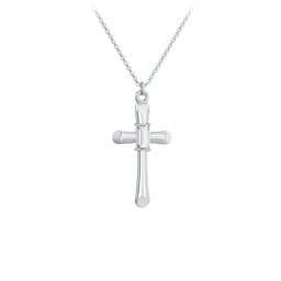Mini Cross with Baguette Birthstone