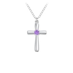 Mini Cross with Birthstone