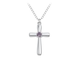Mini Cross with Birthstone