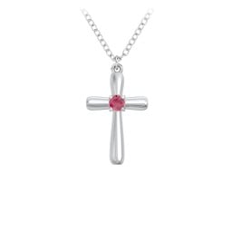 Mini Cross with Birthstone