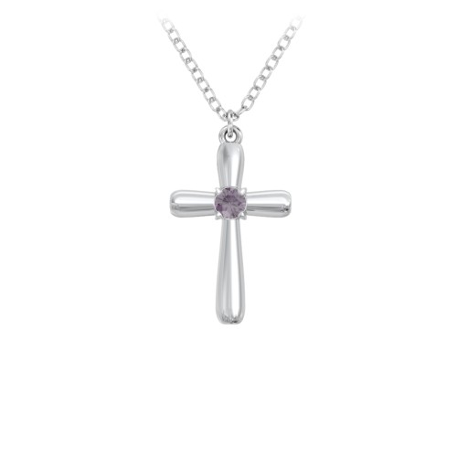 Mini Cross with Birthstone