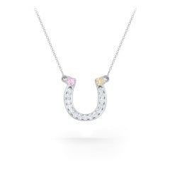 Horseshoe Pendant with Gemstones