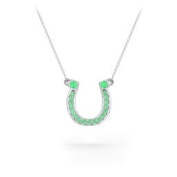 Horseshoe Pendant with Gemstones