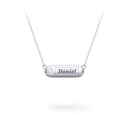 Mini Capsule Pendant with Birthstone