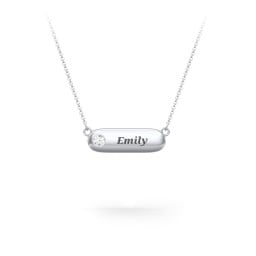 Mini Capsule Pendant with Birthstone