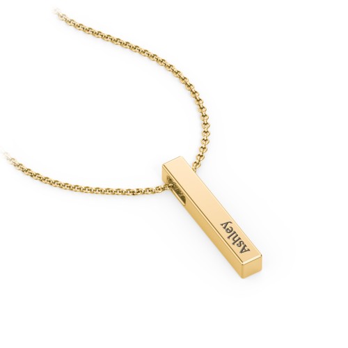 Multi Vertical 3D Bar Pendant with Engravings