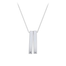 Multi Vertical 3D Bar Pendant with Engravings